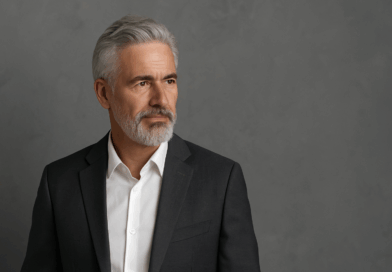 Homem grisalho estilo elegância - Imagem gerada por IA