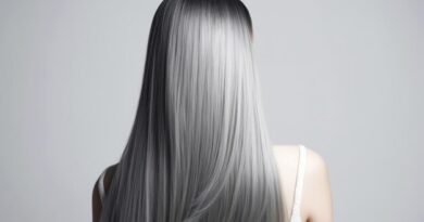 Mulher cabelos grisalhos longos lisos - Imagem gerada por IA