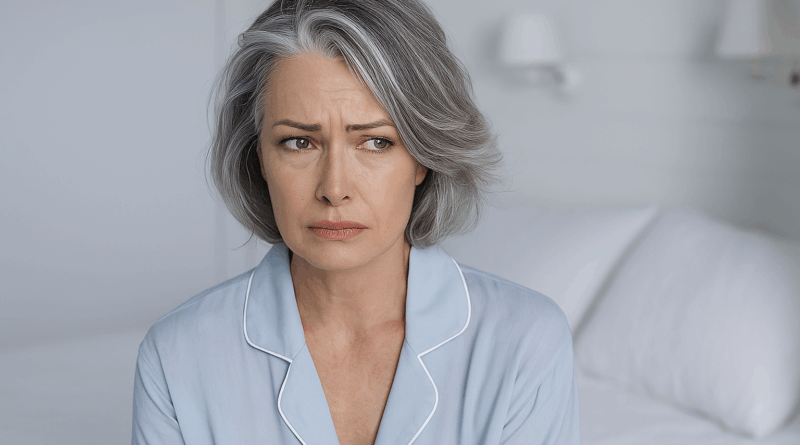 Mulher Grisalha com fisionomia de preocupada - Imagem retirada do google