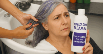 Mulher_cabelos_manchados_matizador - Imagem gerada por IA.