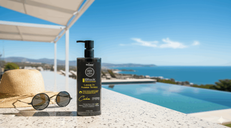 Leave-in protetor termico, piscina e mar - Imagem gerada por IA
