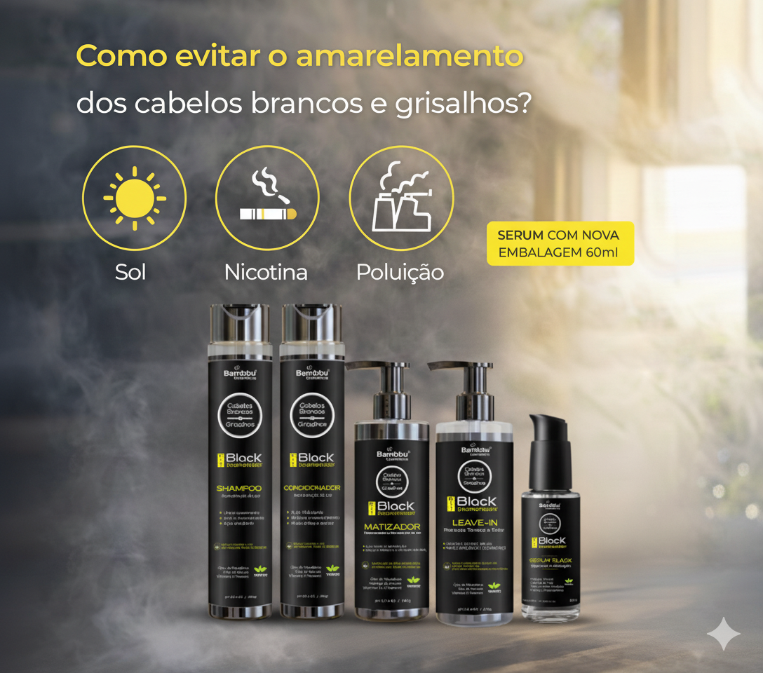 Kit Black Desamarelador 5 passos - imagem gerada por IA