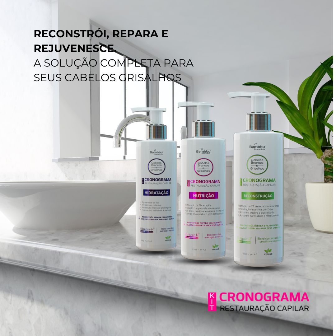Kit Cronograma Capilar da Bambbu Cosméticos