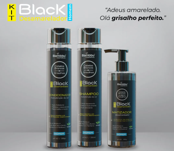 Kit Black Desamarelador - Homem