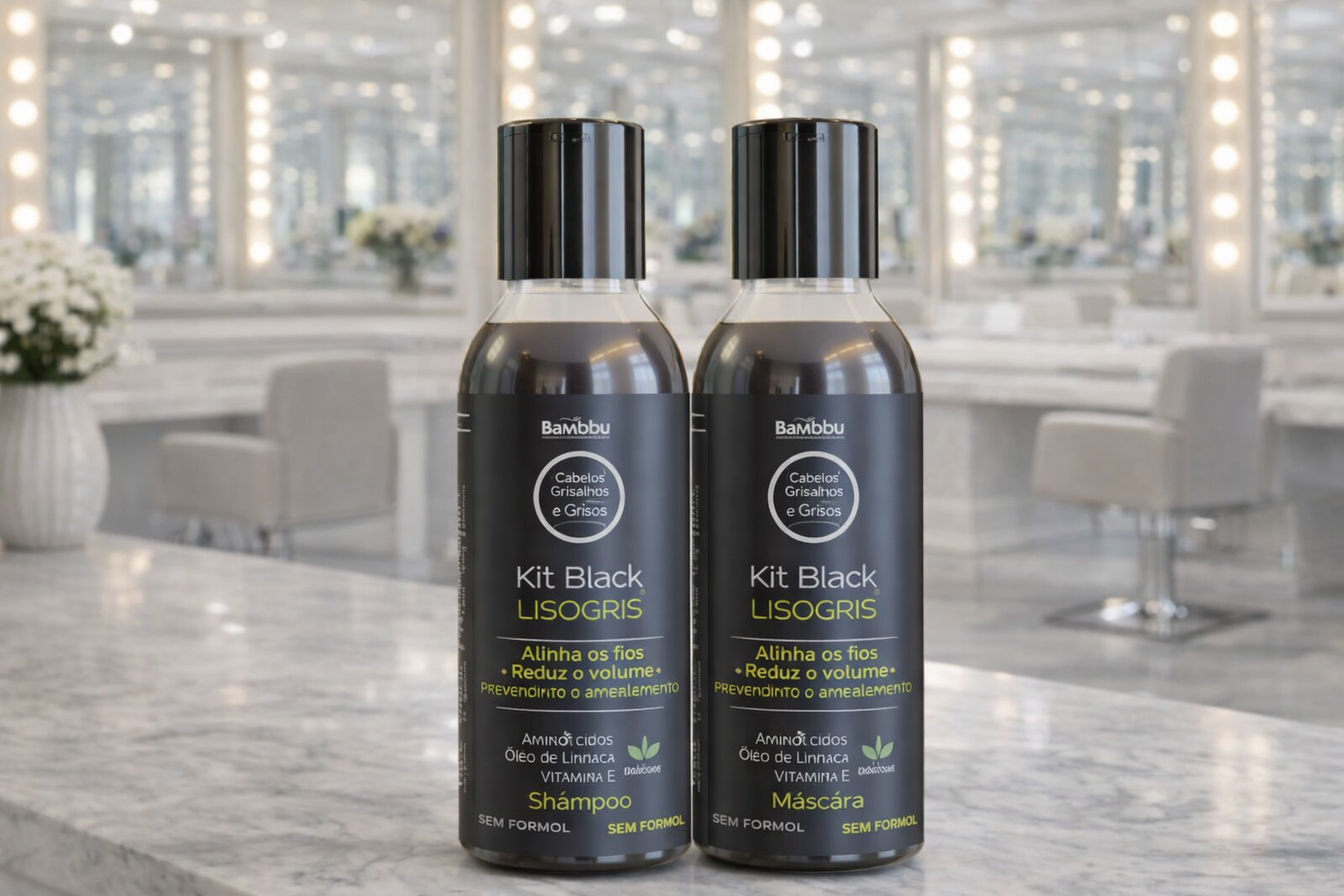 Kit Black Lisogris Salao - Imagem gerada por IA